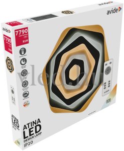 Avide Design Mennyezeti LED Lámpa Atina 85W, vezeték nélküli RF Távirányítóval, állítható színhőmérséklet és fényerő - A4708?new=3