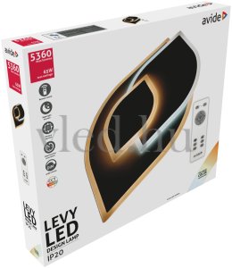 Avide Design Mennyezeti LED Lámpa Levy 65W, vezeték nélküli RF Távirányítóval, állítható színhőmérséklet és fényerő - A3947?new=3