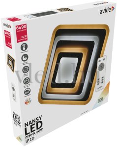 Avide Design Mennyezeti LED Lámpa Nansy 82W, vezeték nélküli RF Távirányítóval, állítható színhőmérséklet és fényerő - A3923?new=3